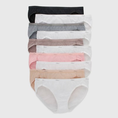 Hanes womens Panties Pack, 100% Cotton Underwear, Moisture-wicking Underwear,  Ultra-soft and Breathable, Tagless Underwear, 6 Pack - Hi Cut Assorted 2,  US at  Women's Clothing store