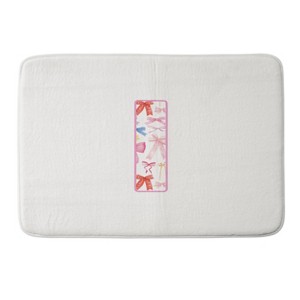 Deny Designs April Lane Art Fancy Bow Monogram Memory Foam Bath Mat - 1 of 4