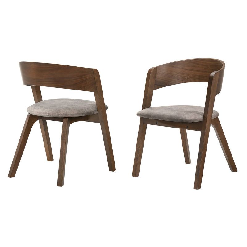 Set of 2 Jackie Mid-Century Upholstered Dining Chairs - Armen Living, 1 of 11