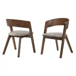 Set of 2 Jackie Mid-Century Upholstered Dining Chairs - Armen Living