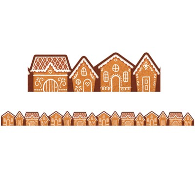 Teacher Created Resources Gingerbread Houses Die-Cut Border Trim, 35 Feet (Pack of 6)