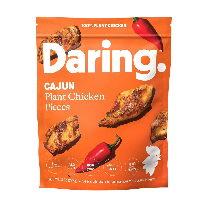 Daring Cajun Plant-Based Frozen Chicken Pieces - 8oz, 1 of 7