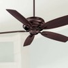 54" Minka Aire Vintage Indoor Ceiling Fan Dark Brushed Bronze Maple Blades for Living Room Kitchen Bedroom Family Dining House - 2 of 4