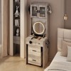 Karl Home Makeup Vanity Set with LED Lights and Power Outlets - 2 of 4