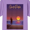 Charlie Parker Playing the Saxophone at Sunset Men's Lavender Short Sleeve Night Shirt - 2 of 3