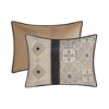 Gulches Cal King 7 Piece Jacquard Comforter Set with Throw Pillows, Luxe Bedding for Elegant Bedroom Decor - 2 of 4