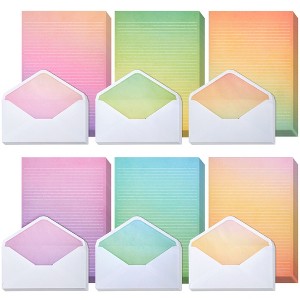 Paper Junkie 90 Piece Watercolor Stationery Paper and Envelopes Set for Letter Writing, Letter-Size, 60 Paper Sheets, 30 Envelopes - 1 of 4