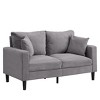 NicBex 57.9 Inch Corduroy High Resilience 2-Seater Sofa with 2 Throw Pillows for Living Room,Bedroom,Apartment - 2 of 4