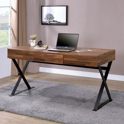 Vynxaria Computer Desk Writing Desks with 3 Drawers USB Ports for Home Office, Gaming & Small Spaces Black