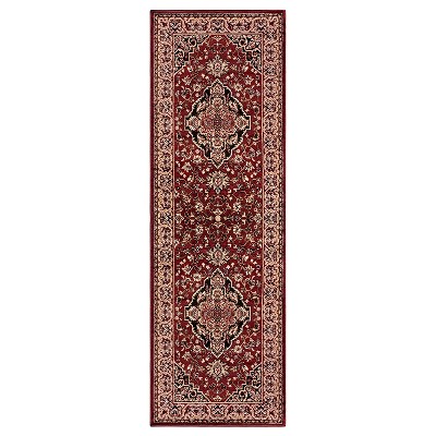 Traditional Vintage Medallion Floral Scroll Indoor Area Rug by Blue Nile Mills