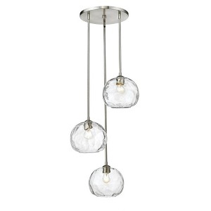 Chloe 3-Light Pendant - Modern Glass Shades, Dimmable, 20" Wide, Dry Rated - 1 of 4