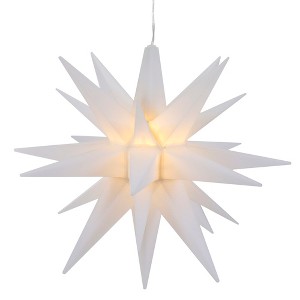 Northlight LED Lighted Moravian Christmas Star - 12" - White - Warm White Lights - 1 of 4