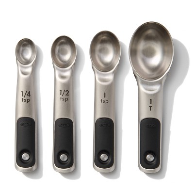 6pc Stainless Steel Measuring Spoons Matte Black - Figmint™ : Target