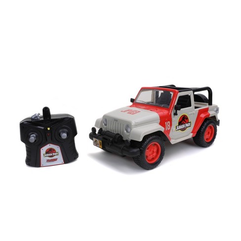 Jada Toys Hollywood Rides Rc Jurassic Park Jeep Wrangler - 1:16 Scale :  Target