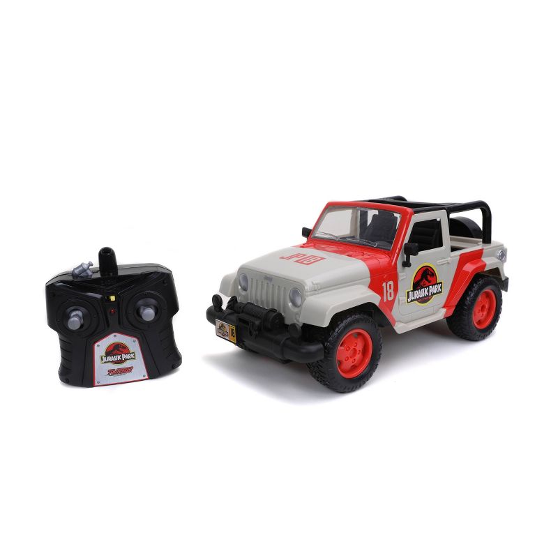 Jada Toys Hollywood Rides RC Jurassic Park Jeep Wrangler - 1:16 Scale, 1 of 10