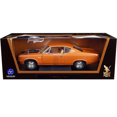 1970 AMC Rebel Brown Metallic with Matt Black Hood and Silver Stripes 1/18 Diecast Model Car by Road Signature
