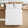 Delara 100% European Flax Linen Sheet Sets, Ultra Soft Smooth & Breathable, 345 Thread with Elasticized Deep Pocket - 4 of 4