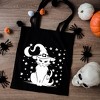 City Creek Prints Cat Hat Canvas Tote Bag - 15x16 - Black - 2 of 2