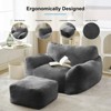 Mjkone Bean Bag Chair, Big Beanbag Chair with Ottoman - 4 of 4
