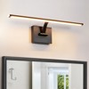 Rennnsan Emlith 23" W - 29" W Hardwired Liner Aluminum Modern Industrial LED Dimmable Wall Sconce Vanity Light in Black - 2 of 4