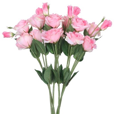 REGALWOVEN Home Decor Artificial Eustoma Lisianthus Long Stem Flowers 26" 6 Pcs