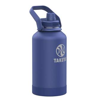 Takeya 64oz Actives Insulated Stainless Steel Water Bottle with Sport Spout Lid and Extra Large Carry Handle - Blue