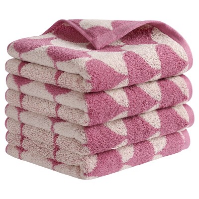 REGALWOVEN Bathroom Hand Face Gym Spa Cotton Geometric Absorbent Soft Decorative Hand Towel 13" x 29"