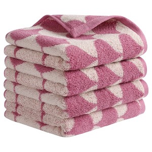 REGALWOVEN Bathroom Hand Face Gym Spa Cotton Geometric Absorbent Soft Decorative Hand Towel 13" x 29" - 1 of 4