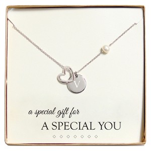 Monogram Special You Open Heart Charm Party Necklace - V, Women