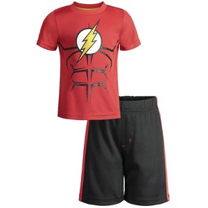 DC Comics Justice League Athletic Pullover T-Shirt and Mesh Shorts Outfit Set Little Kid to Big Kid - 1 of 4