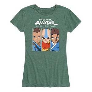 Women's - Avatar: The Last Airbender - Sokka Aang Katara Short Sleeve Graphic T-Shirt - 1 of 4