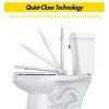 Round Toilet Seat with Quiet-Close, Quick-Attach Hardware with Grip-Tight Bumpers, Quick-Release Design,Slow-Close Toilet Seat  for Family Use - 2 of 4