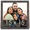 PosterPalooza | 15x15 Thin Bamboo Picture Frame, UV Acrylic, 2 Finishes - Gold and Brown - 2 of 4