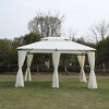 VYNXARIA 13*10 Outdoor Patio Gazebo Canopy Tent With Ventilated Double Roof And SideWall(Detachable Curtain Included On All Sides),BEIGE - 3 of 4