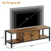 65"/58" Farmhouse TV Stand for TVs up to 75", Modern Media Console Cabinet with Doors & Open Storage Shelves - 2 of 4