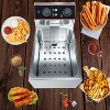 Acekool 6L Commercial Deep Fryer, Countertop Electric Fryer with Basket & Lid, Adjustable Temp Control, Stainless Steel for Restaurant & Home - 2 of 4
