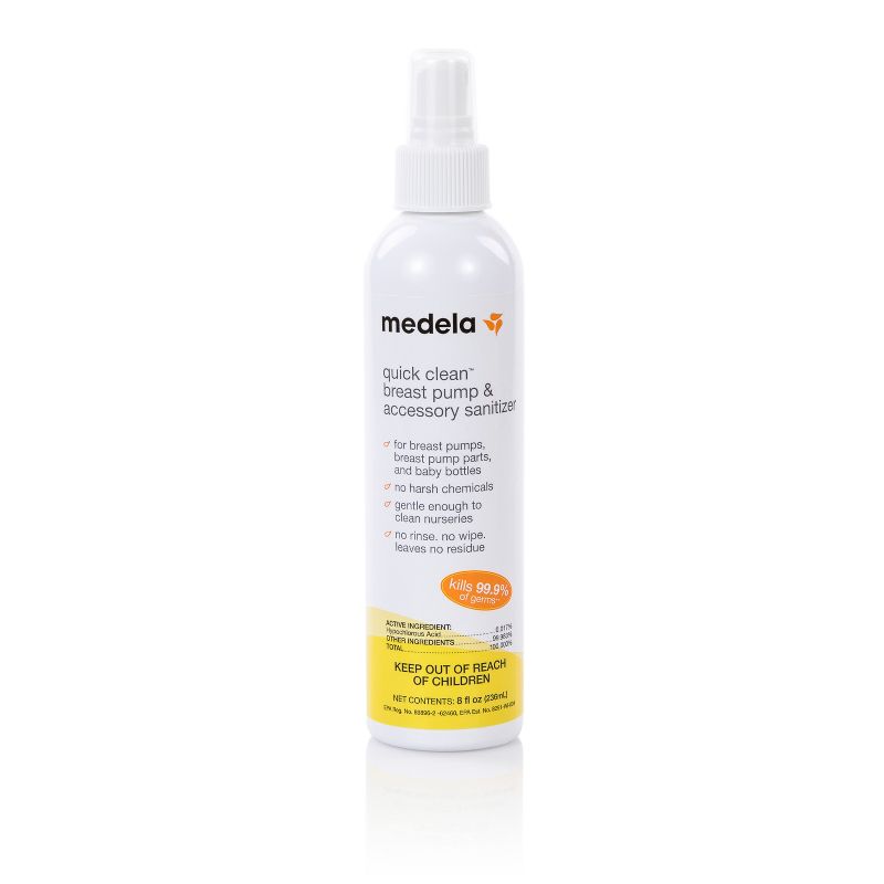 Medela Quick Clean Breast Pump &#38; Accessory Sanitizer Spray - 8oz, 1 of 8