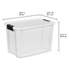 Sterilite 70 Quart (4 Pack) & 30 Quart (6 Pack ) Clear Plastic Stackable Storage Container Bin Box Tote with White Latching Lid Organizing Solution - image 4 of 4