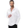 Men's Shiny Satin Dress Shirts Long Sleeve Button Down Blouses - 4 of 4
