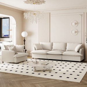 Whisen Oversized Modern Sofa Module for Modular Sectional Sofa, Wide Seat Chenille Armchair with Pillows - 1 of 4