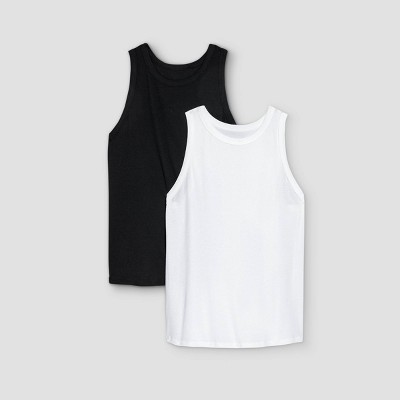 Women's Slim Fit Ribbed 2pk Bundle Tank Top - A New Day™