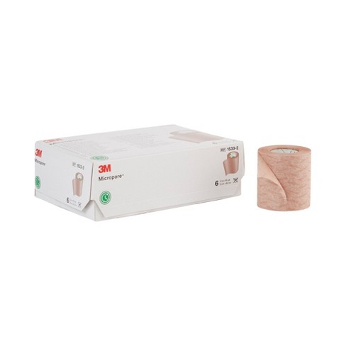  3M Micropore 1 x 10 yd. Tan Surgical Tape - Box of 12 : Health  & Household