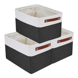 REGALWOVEN Cotton Collapsible Lightweight Sturdy Storage Bin 15*11*9.4in 3 Pcs - 1 of 4