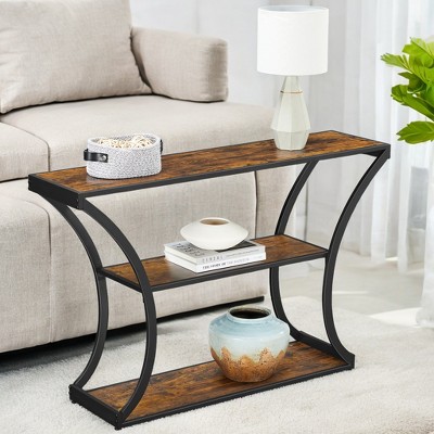 Sofa Table Entry Table Wall Table Foyer Tables For Entryway Wall Tables For Living Room Hallway Table Farmhouse TV Stand Rustic Brown