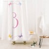 Deny Designs April Lane Art Simple Bow Monogram Shower Curtain - 2 of 3