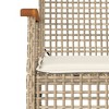vidaXL Garden Dining Set Beige PE rattan 3 Piece Set - 70.9" table length Chair 8 - 3 of 4