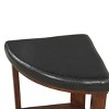 Roundhill Furniture Cylina Solid Wood Glass Top Round Counter Height Table with 4 Stools - 4 of 4