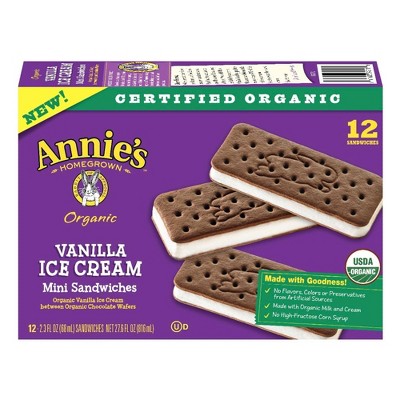 Annie's Vanilla Ice Cream Sandwiches - 12ct