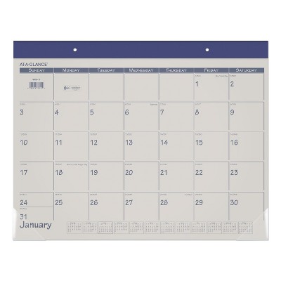 AT-A-GLANCE Fashion Color Desk Pad 22 x 17 Blue 2022 SK2517