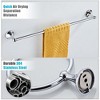 Itopfox 4-Piece Bathroom Accessory Set with Adjustable Towel Bar, Towel Ring, Toilet Paper Holder, and Towel Hook, Wall Mounted Chrome Finish - 3 of 4